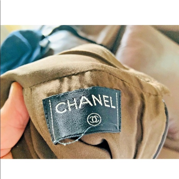 CHANEL BROWN CASHMERE PENCIL SKIRT 8/10 MED - Picture 6 of 7